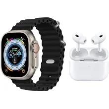 ساعت هوشمند مدل MK25 ULTRA به همراه هدفون